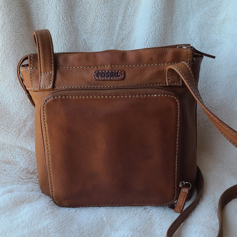 Fossil Leather Crossbody Bag
